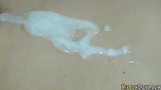 Japanese twink gets leman